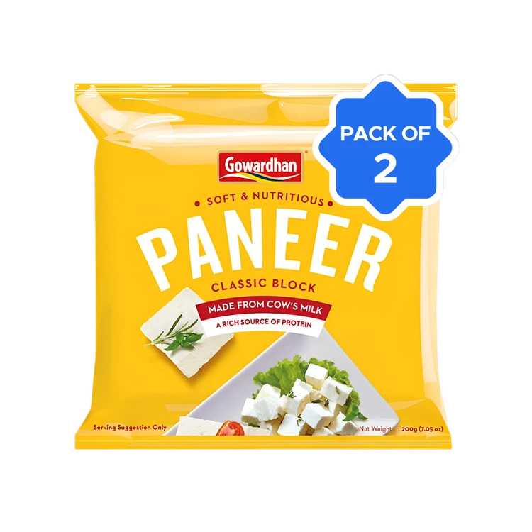 Gowardhan Classic Block Paneer - Pack of 2