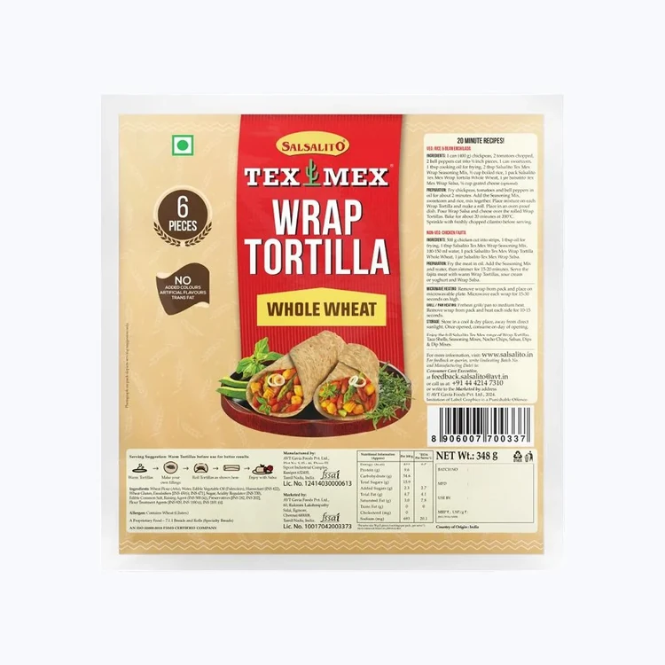 Salsalito Wrap Tortilla Whole Wheat
