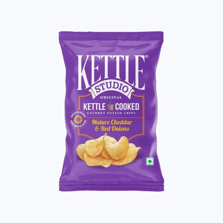 Kettle Studio Mature Cheddar & Red Onions Potato Chips