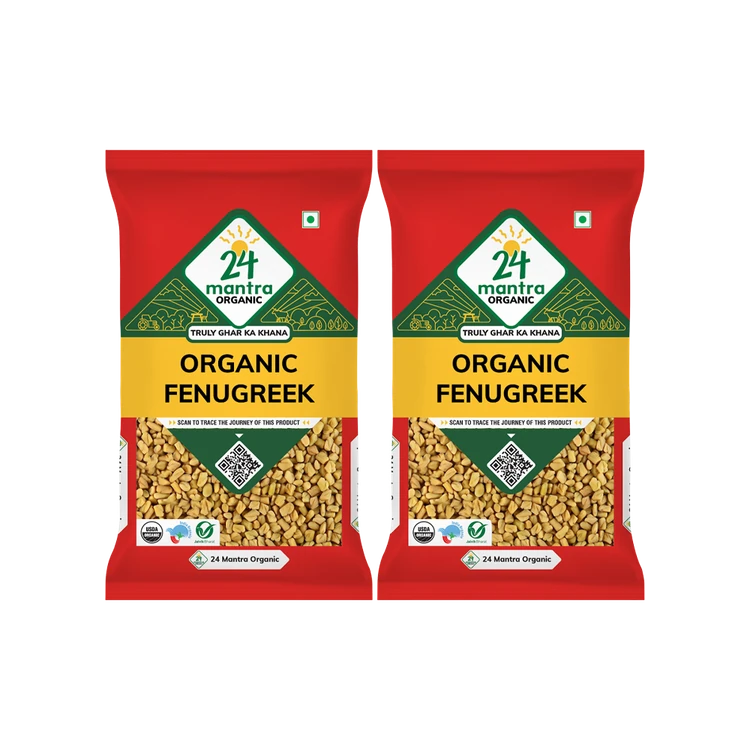 24 Mantra Organic Methi Seeds / Fenugreek Seeds - Pack of 2