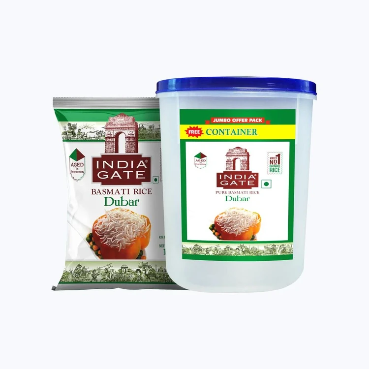 India Gate Pure Dubar Basmati Rice Jar (Long Grain) (Dubar Basmati Akki)