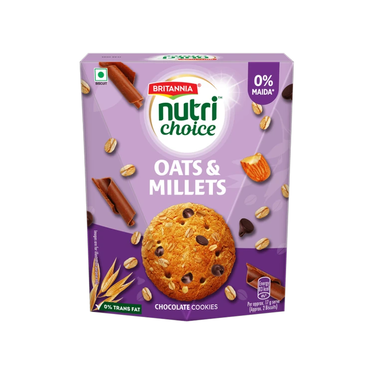 Britannia NutriChoice Oats & Millets Healthy & Digestive (Chocolate)
