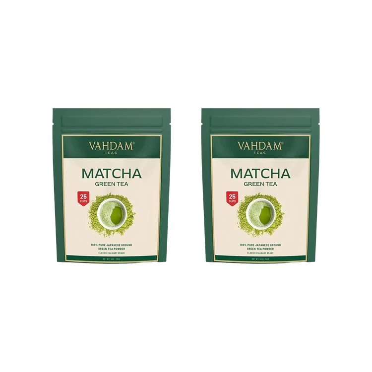 Vahdam Japanese Matcha Green Tea - Pack of 2