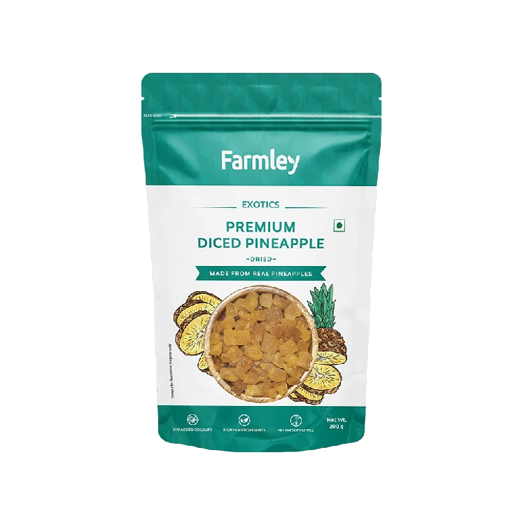 Farmley Exotics Premium Diced Dried Pineapple