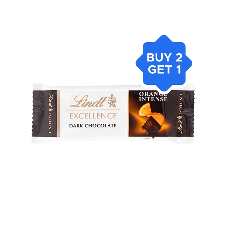 Lindt Excellence Dark Chocolate Bar (Orange Intense) - Buy 2 Get 1 Free