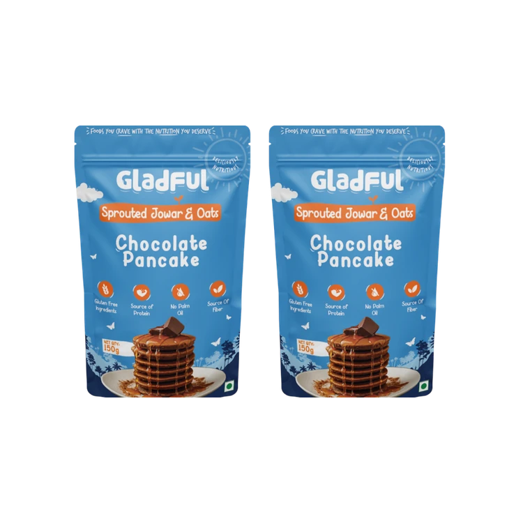Gladful Choco Pancake Mix with Jowar and Oats - Pack of 2