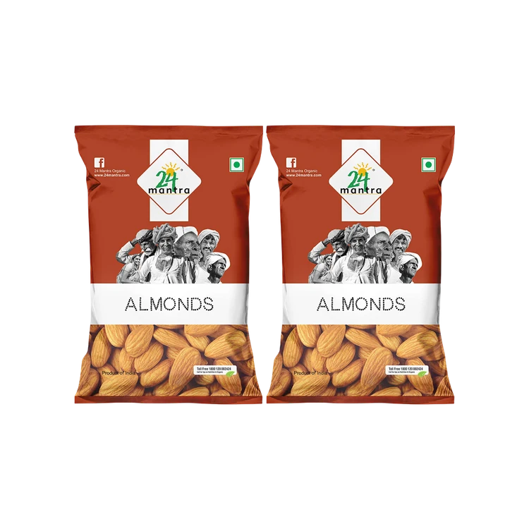 24 Mantra Organic Naturals Almonds - Pack of 2