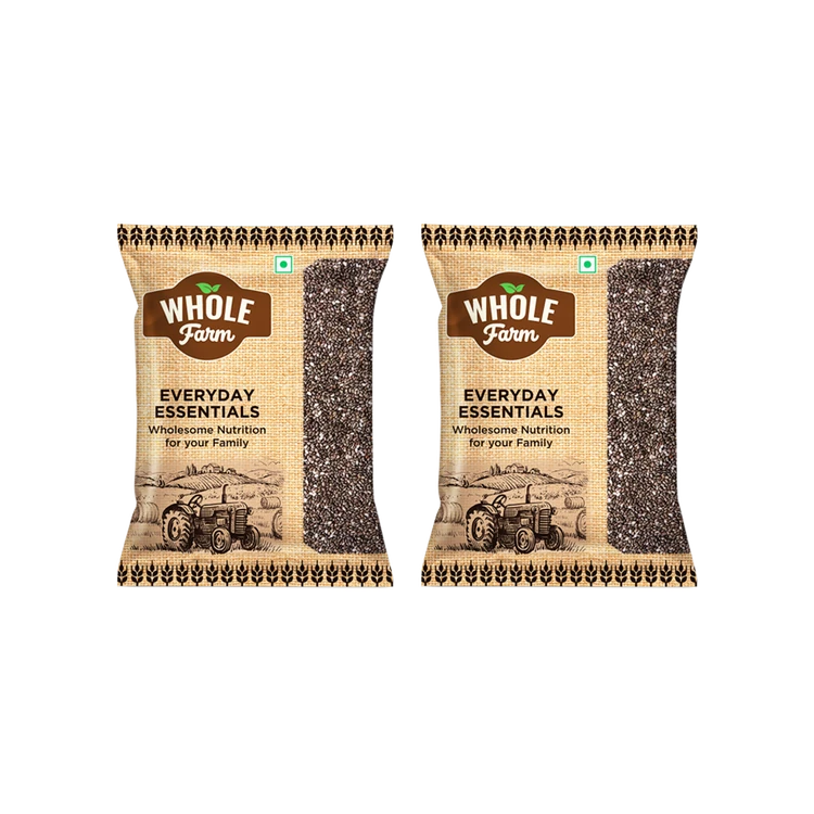 Whole Farm Premium Chia Seeds - Pack of 2 (Chia Beeja)