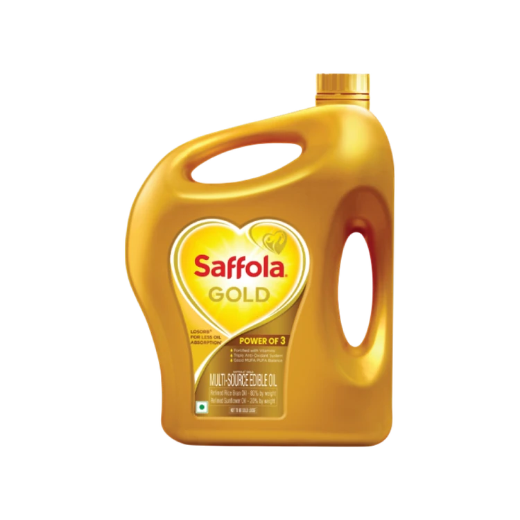 Saffola Gold Sunflower & Rice Bran Refined Edible Oil (Aduge Enne)
