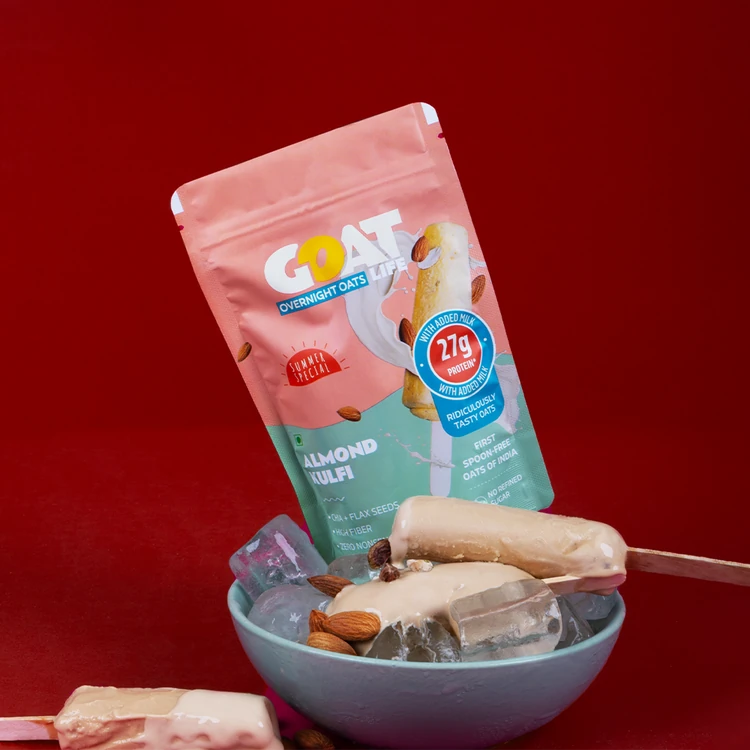 GOAT Life High Protein Overnight Flavoured Oats Almond Kulfi