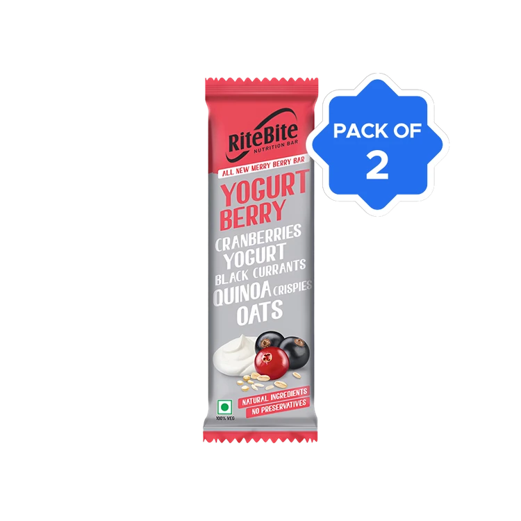 RiteBite Yogurt Berry Nutrition Bar - Pack of 2