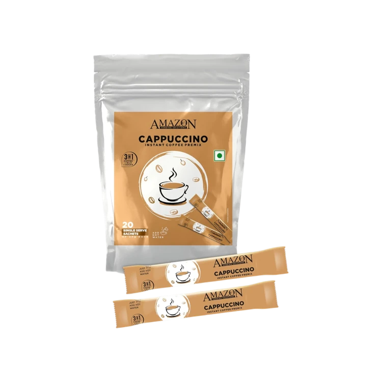 Amazon Cappuccino Instant Coffee Premix Sachets