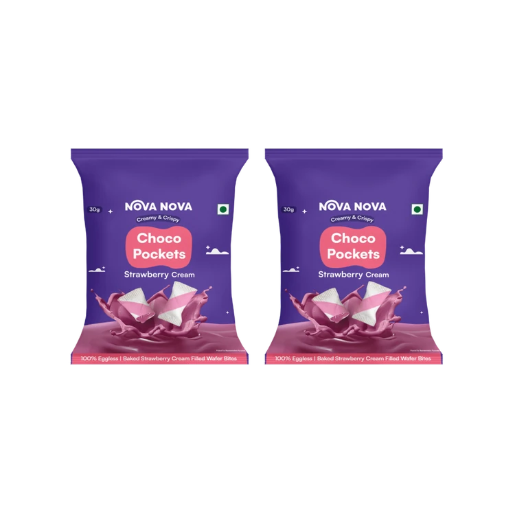 Nova Nova Strawberry Cream Choco Pockets