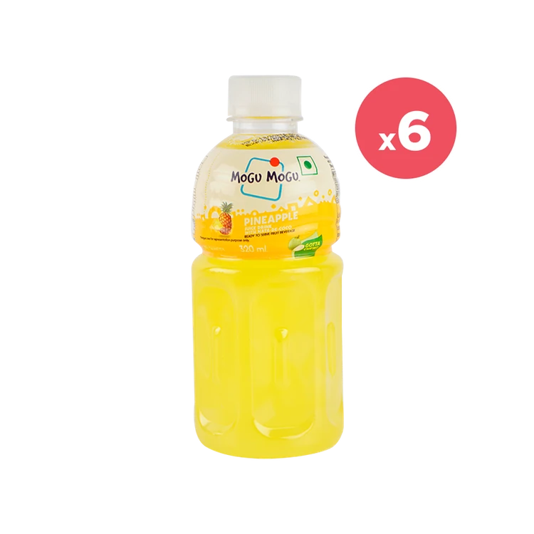 Mogu Mogu Pineapple Fruit Drink - Pack of 6