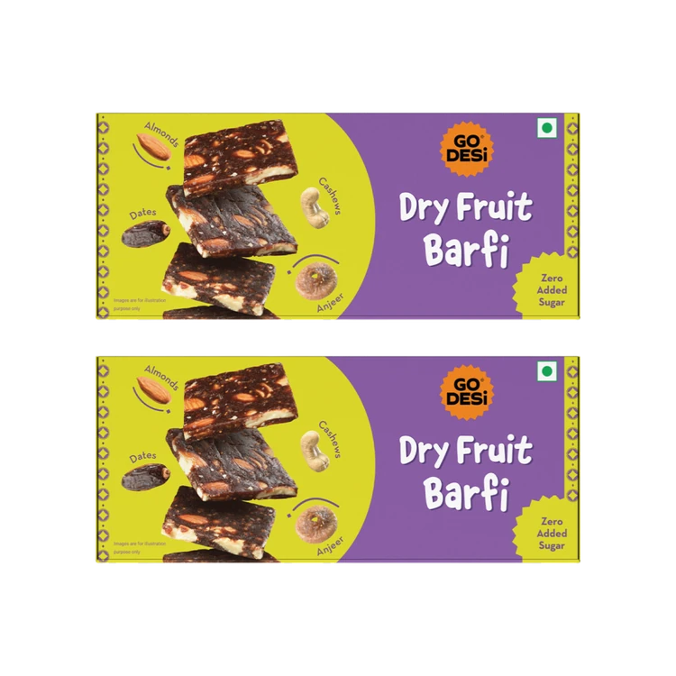 Dry Fruit Burfi by GO DESI - Pack of 2