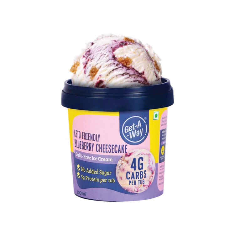Get-A-Way Keto Blueberry Cheesecake Ice Cream Cup