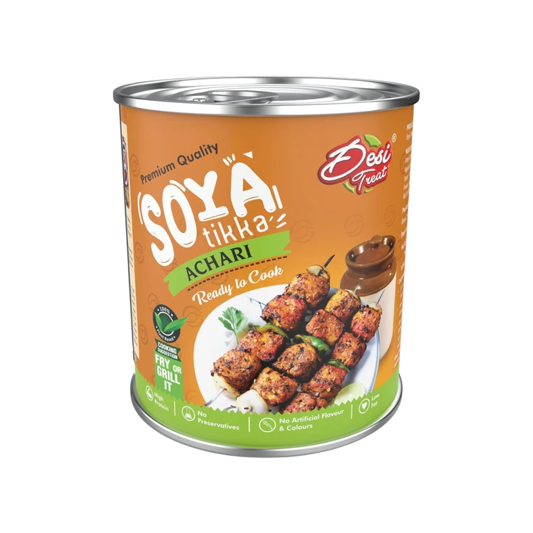 Desi Treat Soya Tikka Achari (Ready to Cook)