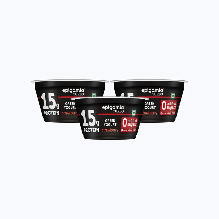 epigamia Turbo Strawberry Yogurt - Pack of 3