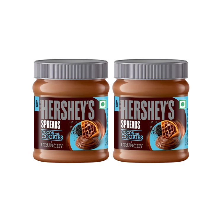 Hershey's Cocoa with Cookies Crunchy Chocolate Spread - Pack of 2