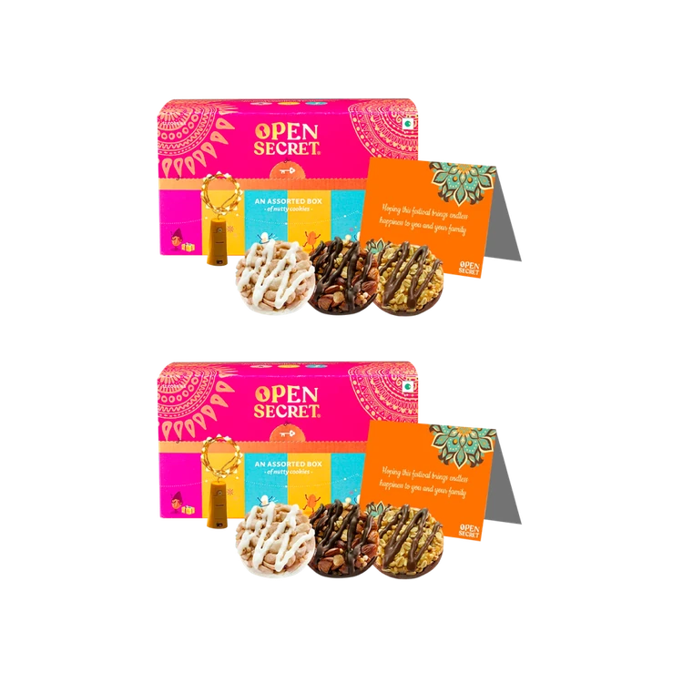 Open Secret Celebration Cookies Gift Pack with Assorted Chocolate - Pack of 2