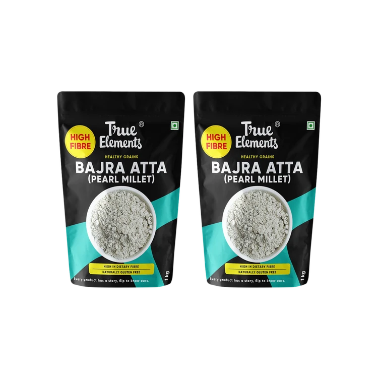 True Elements Bajra Flour (Sajje Hittu) - Pack of 2 (Sajje Hittu)
