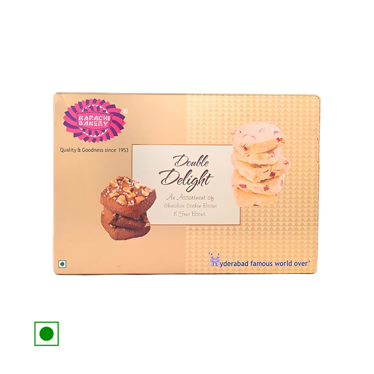 Karachi Bakery Double Delight Chocolate, Cashew & Fruit Biscuit