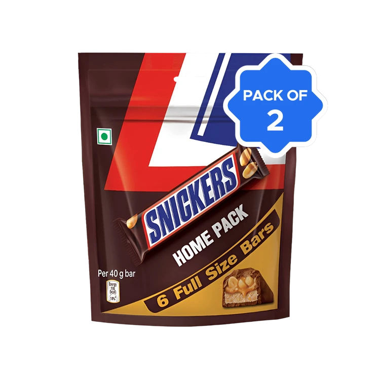 Snickers Home Filled Bar Chocolate Pack - Pack of 2