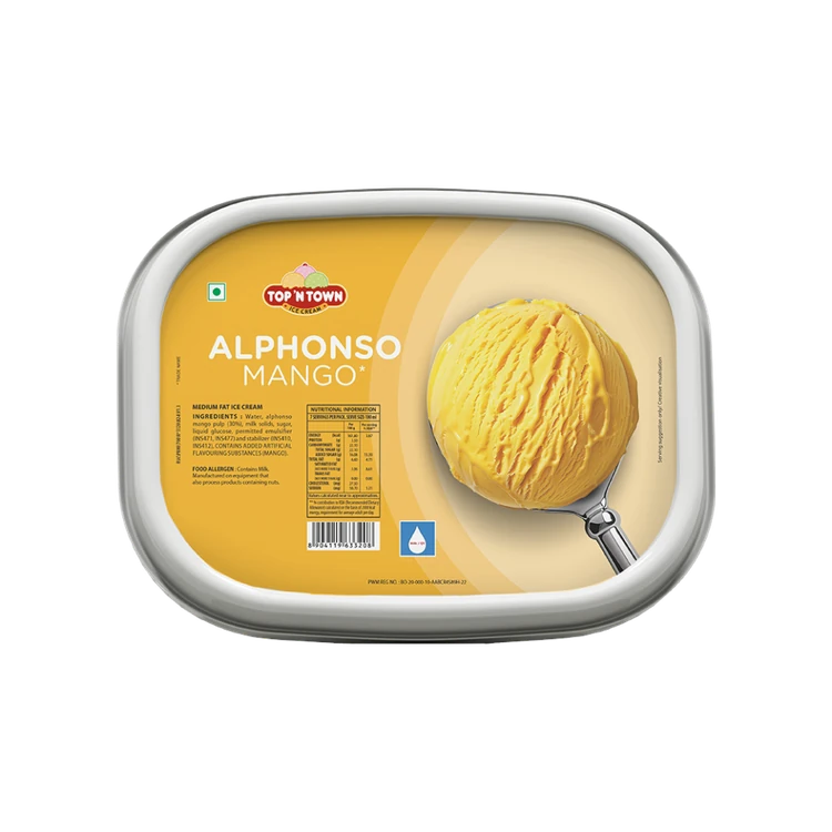 Top N Town Alphonso Mango Ice Cream Tub