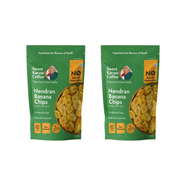 Sweet Karam Coffee Nendran Banana Chips - Pack of 2