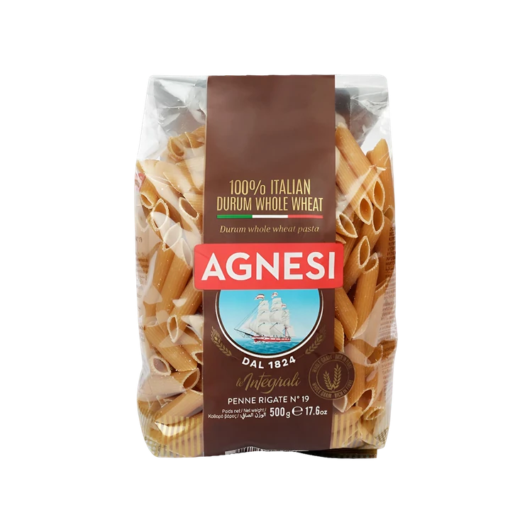 Agnesi Whole Wheat Penne Rigate Pasta N 19