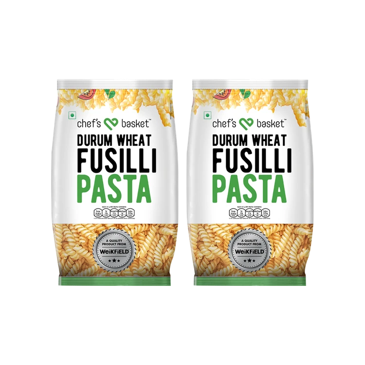 Chef's Basket Durum Wheat Fusilli Domestic Pasta - Pack of 2