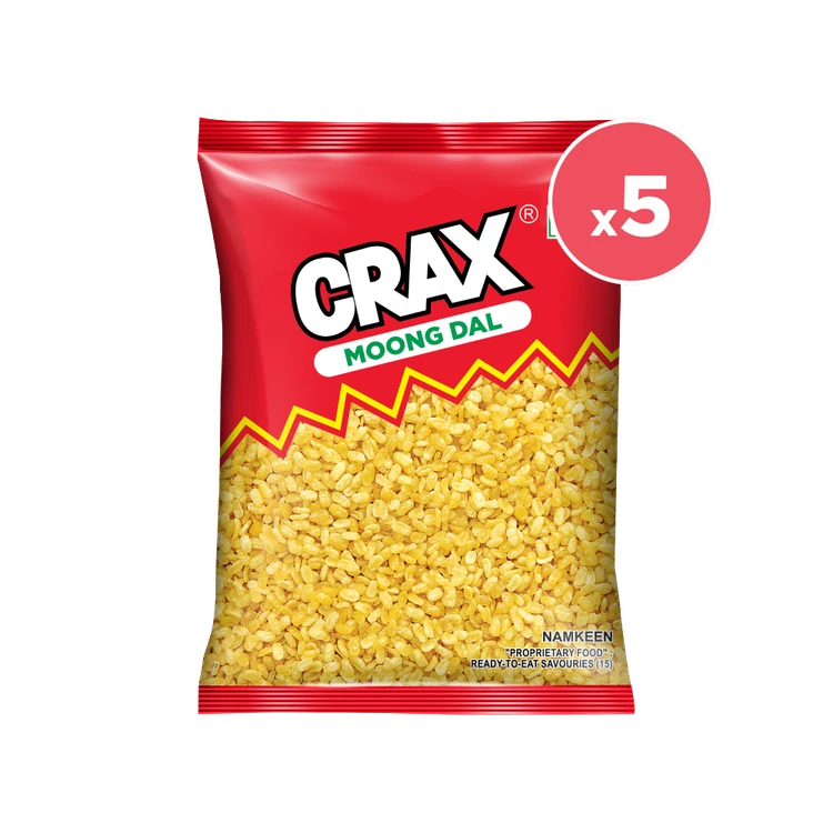 Crax Moong Dal Namkeen Snacks - Pack of 5