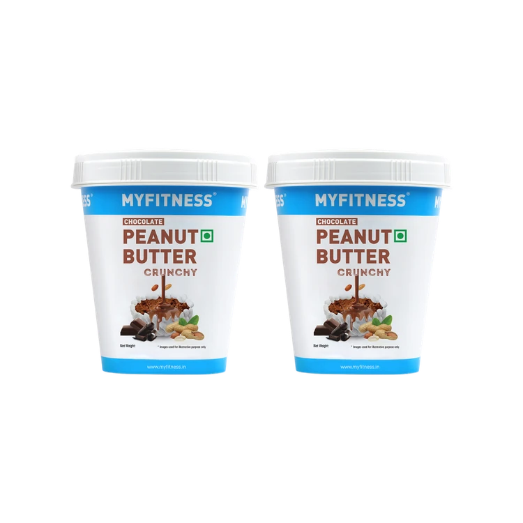 MyFitness High Protein Chocolate Crunchy Peanut Butter Spread (227 g) - Pack of 2