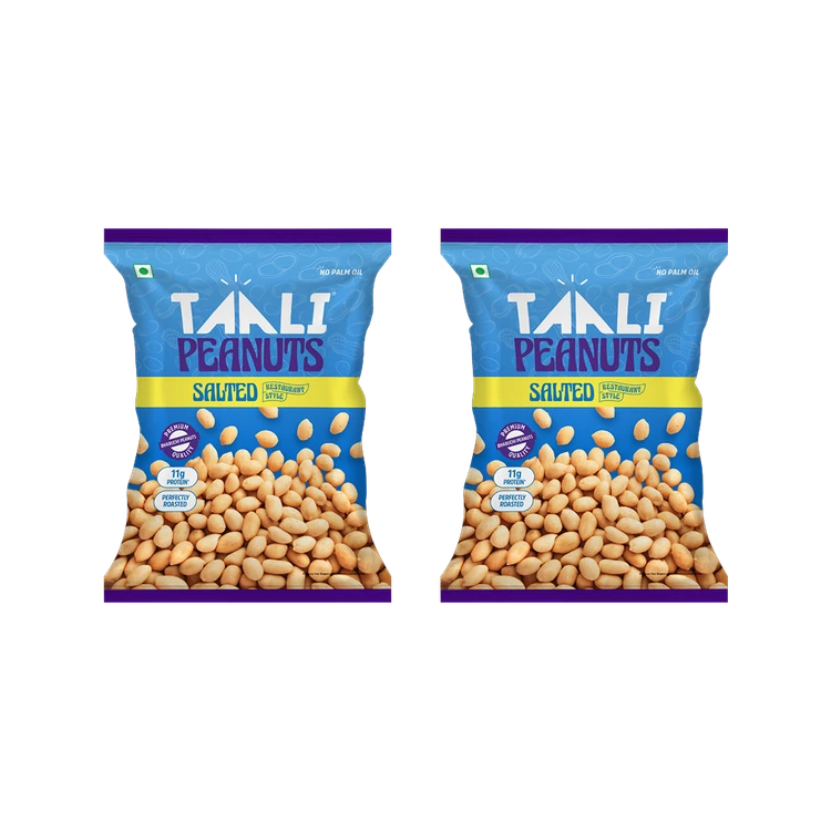 Taali Roasted Salted Peanuts, (Premium Bharuchi Nuts) - Pack of 2