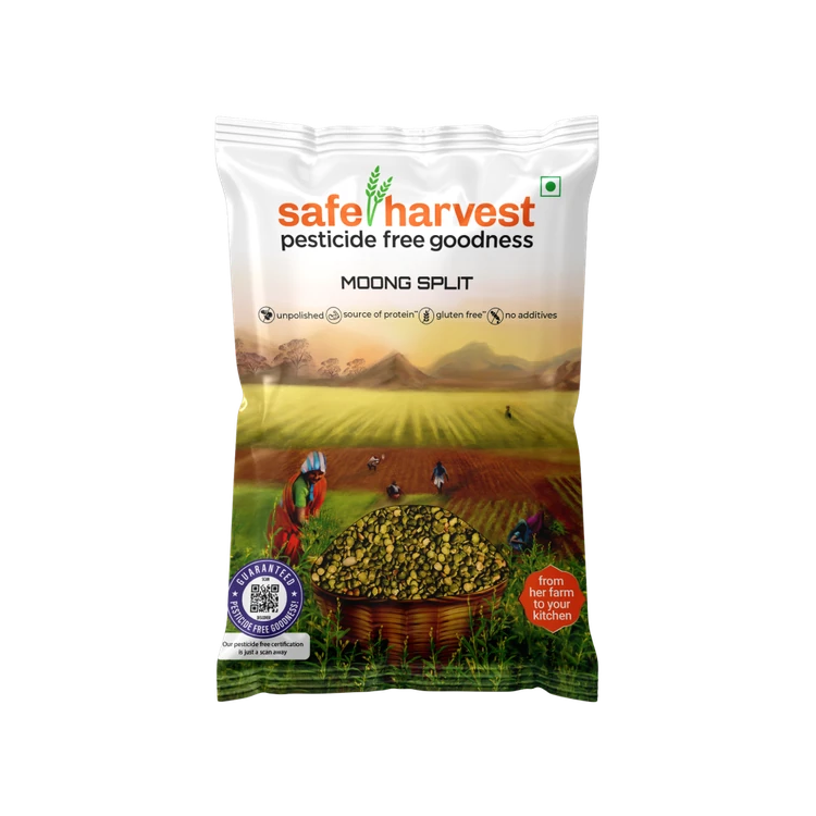 Safe Harvest Pesticide-Free Moong Dal (Chilka) Split