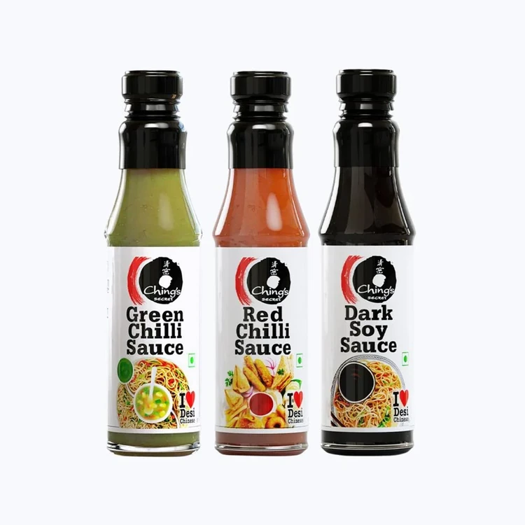 Ching's Secret Red Chilli Sauce + Ching's Secret Green Chilli Sauce + Ching's Secret Superior Dark Soy Sauce Combo
