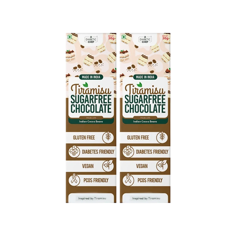 A Diabetic Chef Tiramisu Sugarfree Dark Chocolate - Pack of 2