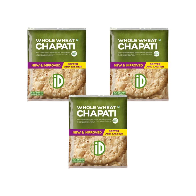iD Whole Wheat Chapati (10 pieces) - Pack of 3