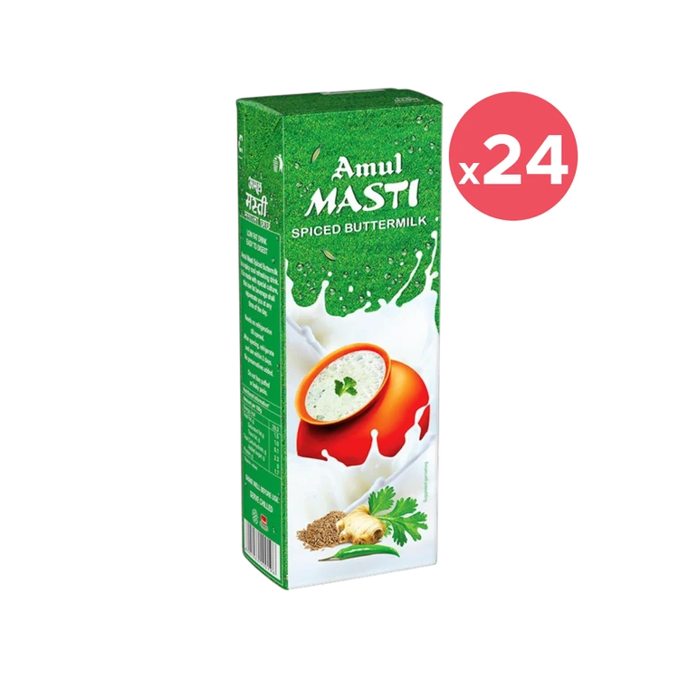 Amul Masti Spiced Salted Buttermilk - Pack of 24