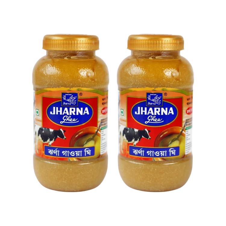 Jharna Brown Ghee 500 g - Pack of 2 (Kempu Tuppa)
