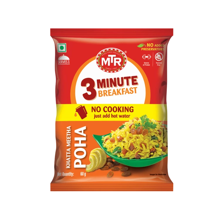MTR 3 Minute Khatta Meetha Poha Breakfast Mix