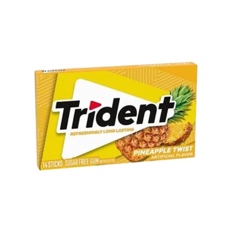 Trident Pineapple Twist Chewing Gum (Sugar Free)