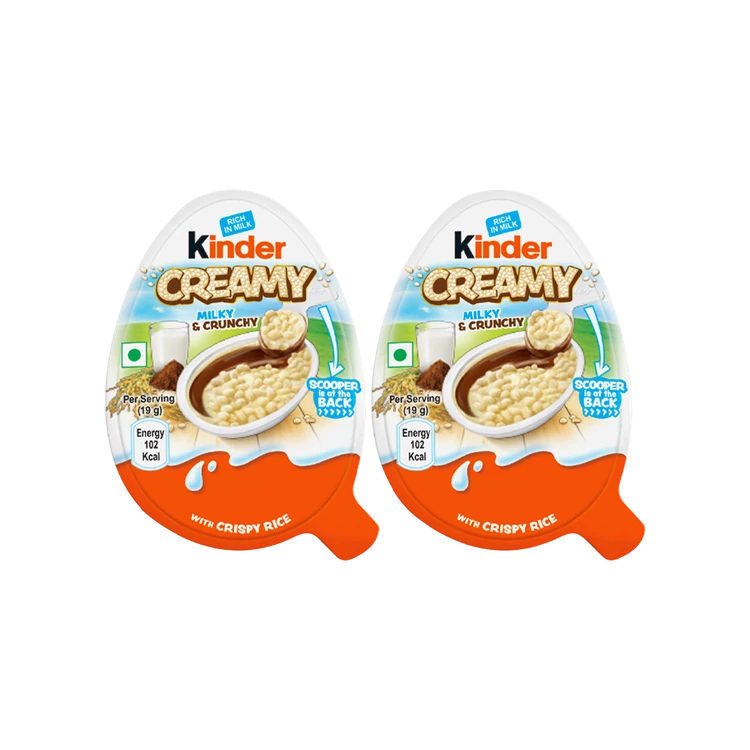 Kinder Joy Creamy Milky & Crunchy, Shaped Chocolates - Pack of 2