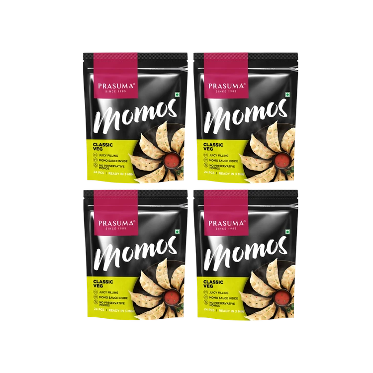 Prasuma Classic Veg Momos - Pack of 4
