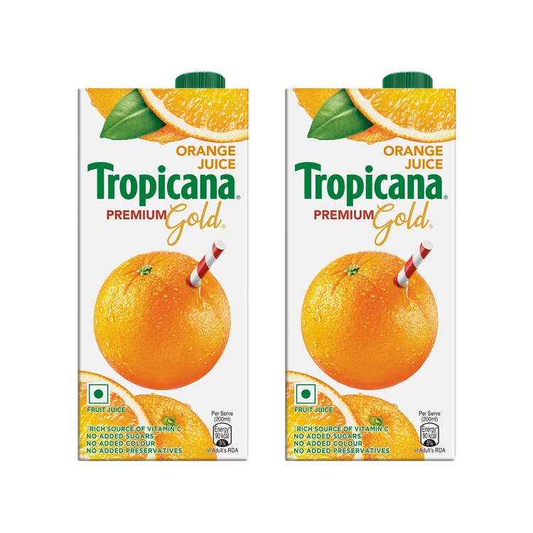 Tropicana Premium Gold Orange Juice - Pack of 2