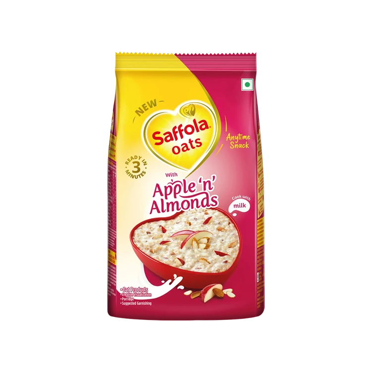 Saffola Apple 'n' Almonds Flavoured Oats