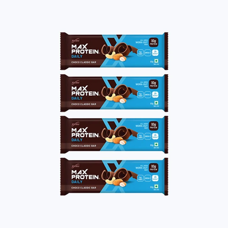 RiteBite Max Protein Daily Choco Classic 10 g Protein Bar - Pack of 4