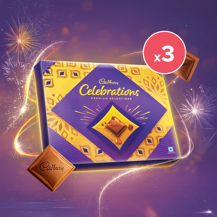 Cadbury Celebrations Premium Selection Diwali Chocolate Gift Pack - Pack of 3
