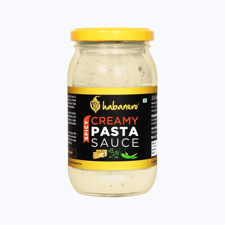 Habanero Herb-Infused Alfredo Style White Pasta Sauce
