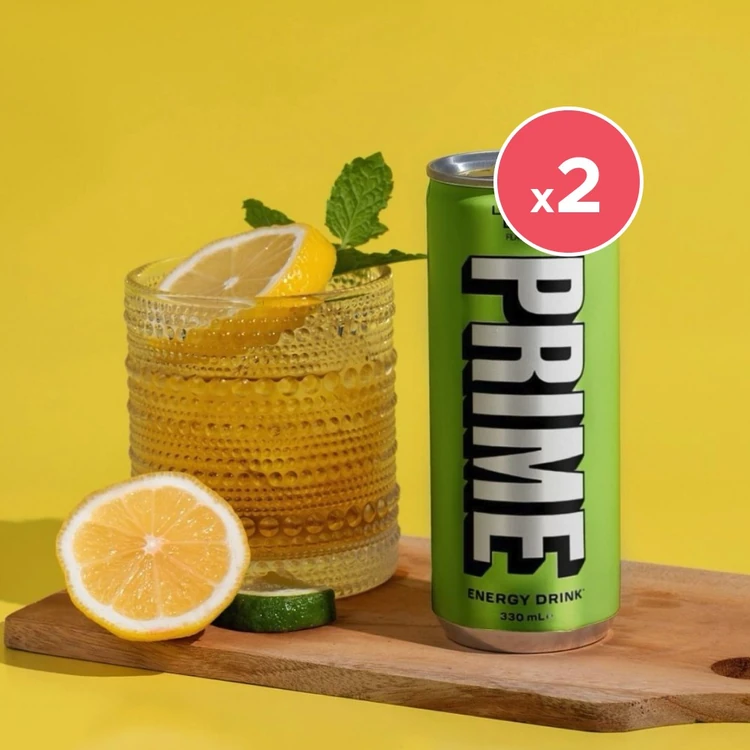Prime Lemon Lime Energy Drink 330 ml - Pack of 2